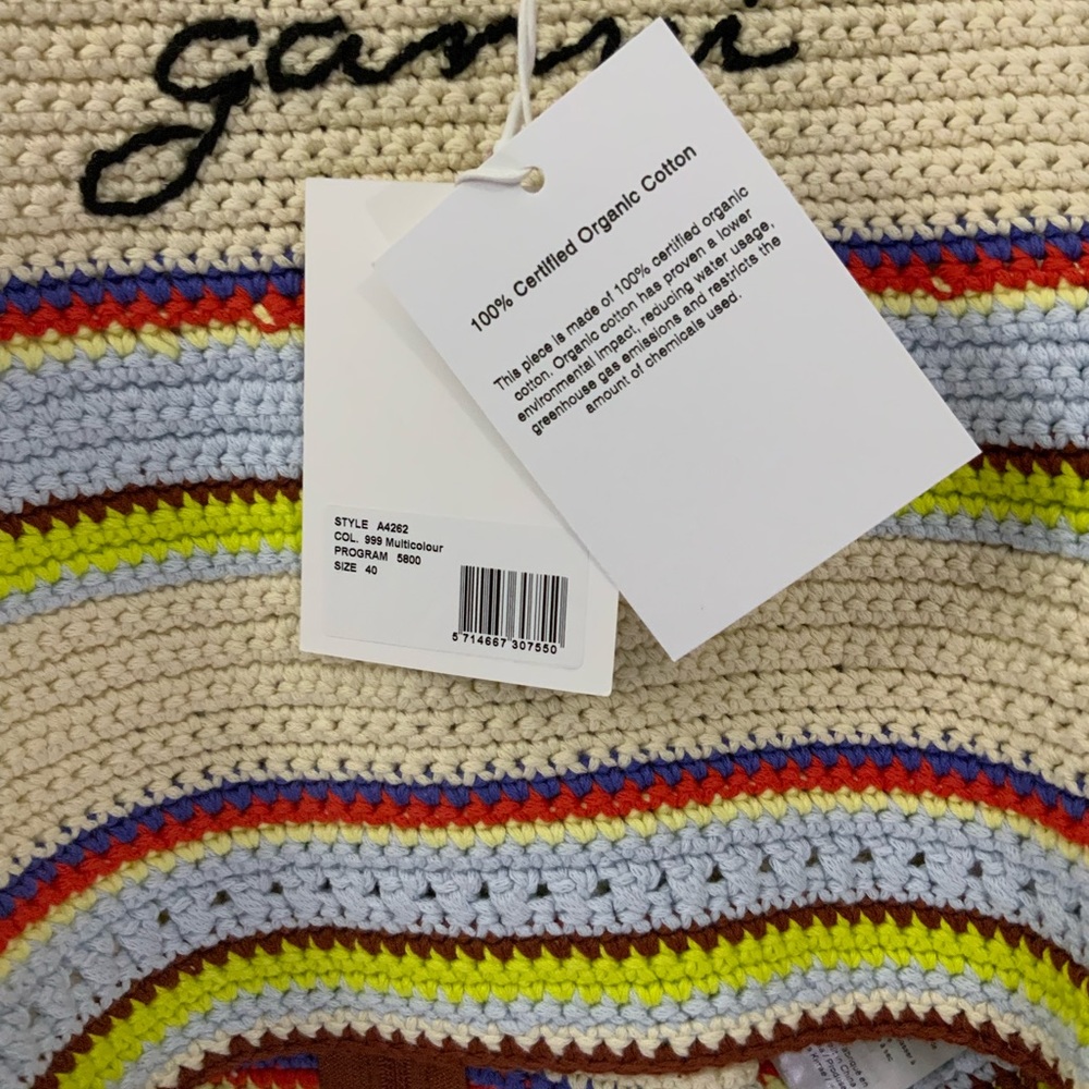 Ganni crop top/swimsuit top. Never worn.